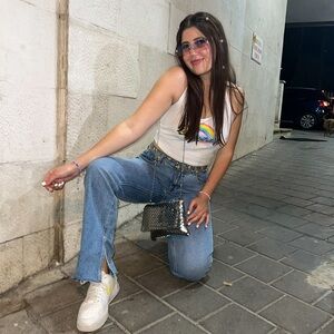 Mango Light Blue Bootleg Jeans